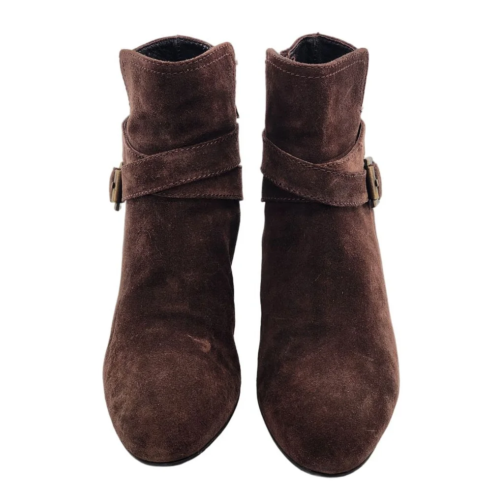 AQUATALIA Francique Brown Suede Weatherproof Ankle Boots & Booties‎ Size 7.5